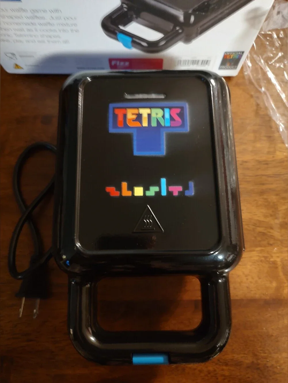 Tetrimino Waffle Maker - Black and Multicolor